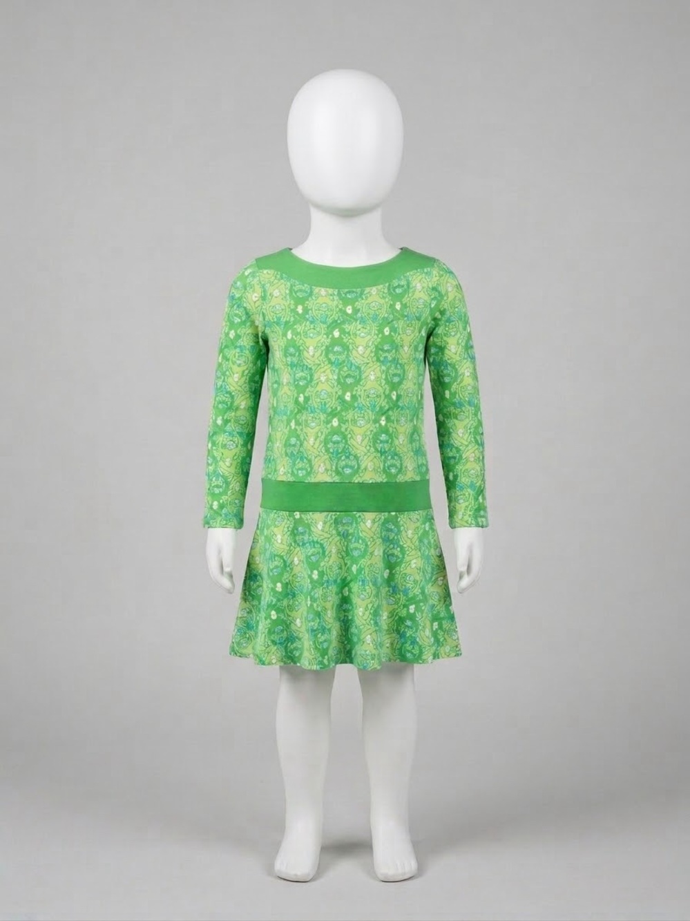 Lilly Pulitzer Green Paisley Knit Long-Sleeve Dress